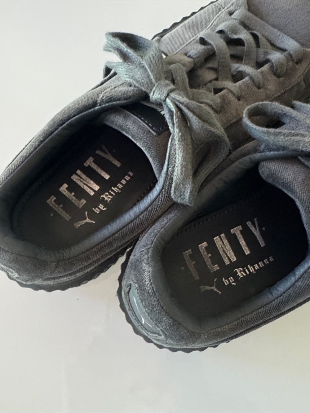 Puma x Fenty by Rihanna Creeper Velvet Glacier Gray Size 7 (EU 37.5) - Picture 5 of 14